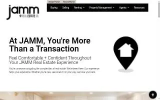 JAMM Real Estate Co. and JAMM Property Management website
