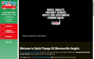 Quick Change Oil Warrensville Heights of Bedford website