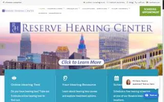 Reserve Hearing Center of Brook Park website