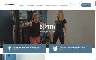 B|PTFit Wellness website