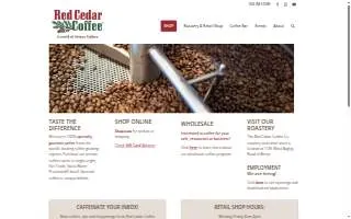 Red Cedar Coffee Co website