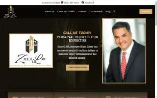 Zaber Law website