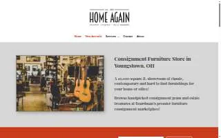 Home Again Consignment Furniture website