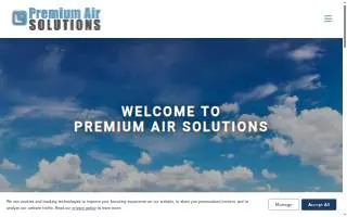 Premium Air Solutions website