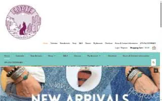 Coyote Beads & Jewelry website