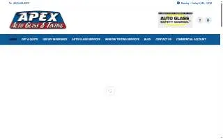 Apex Auto Glass LLC of Broadview Heights website
