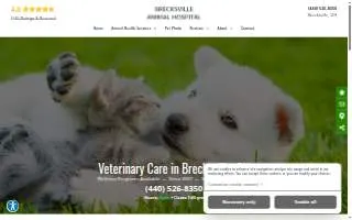 Brecksville Animal Hospital website