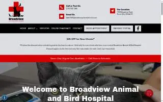 Broadview Animal & Bird Hospital website