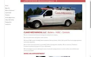 Claad Mechanical LLC website