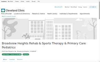 Cleveland Clinic Broadview Heights Rehab & Sports Therapy & Primary Care Pediatrics