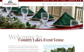 Country Lakes Event Venue website