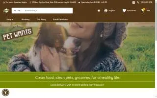 Pet Wants Broadview Heights website