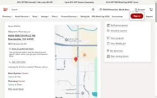 Walgreens Pharmacy of Broadview Heights website