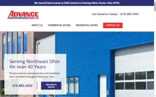 Advance Door Company of Brook Park website