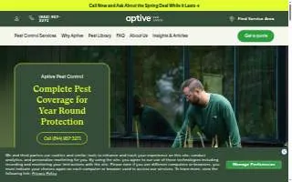 Aptive Pest Control of Ankeny website