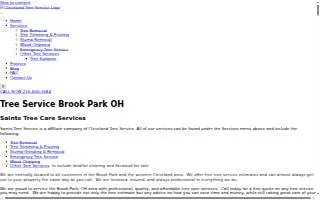Cleveland Tree Service of Brook Park website
