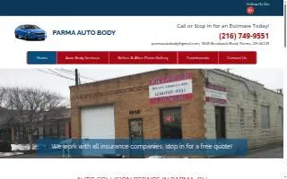 Parma Auto Body Inc. website