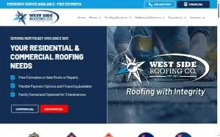West Side Roofing website