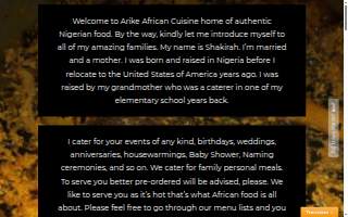 Arike African Cuisine Catering services (catering only)