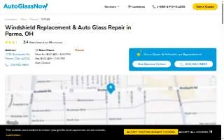 Auto Glass Now of Cleveland website