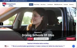 Driving Schools of Ohio website