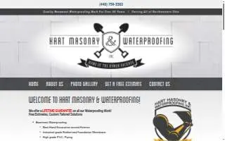 Hart Masonry and Waterproofing Inc. website