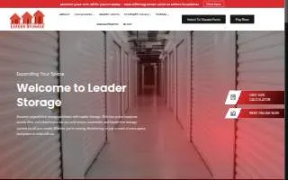Leader Storage Cossett Creek Self Storage website