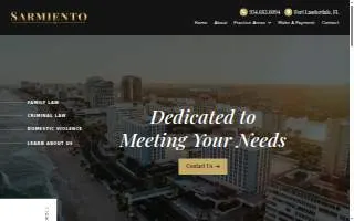 Sarmiento Immigration Law Firm of Brunswick website