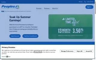 Peoples Bank & Trust of Altamont website