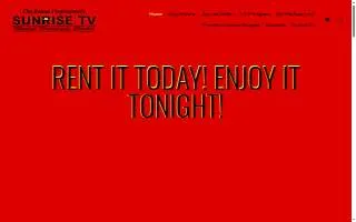 Sunrise TV Rentals website