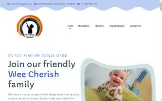 Wee Cherish Preschool and Childcare website