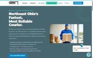 Charlie Courier Services website
