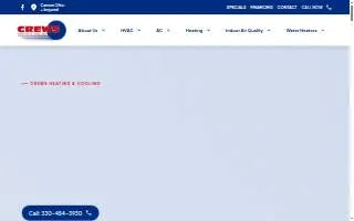 Crews Heating & Cooling, LLC website