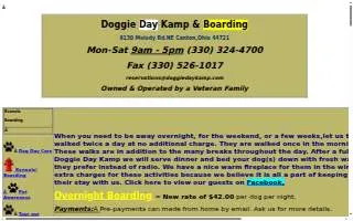 Doggie Day Kamp & Boarding website