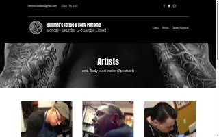 Hammer's Tattoo & Body Piercing website