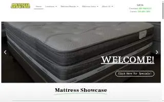 Mattress Showcase of Canton website