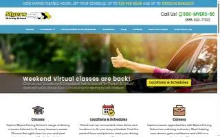 Myers Driving School of Canton website