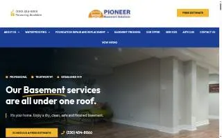 Pioneer Basement Solutions of Canton website