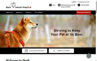 Stark Animal Hospital website