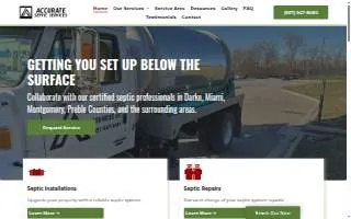 Accurate Septic Services LLC of Centerville website