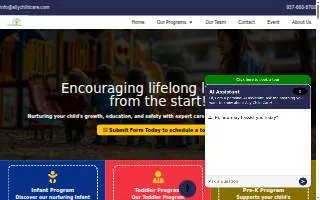 Ally Child Care website