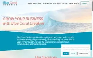 Blue Coral Creative website