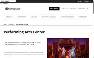 CHS Performing Arts Center website