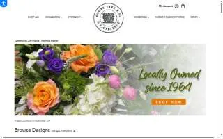 Far Hills Florist website