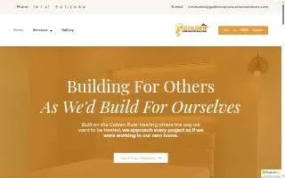 Golden Construction Solutions website