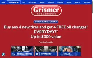 Grismer Tire & Auto Service Center of Centerville website