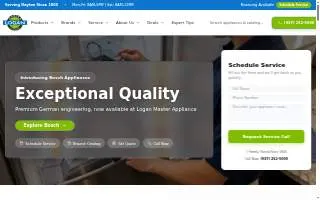 Logan Master Appliance of Centerville website