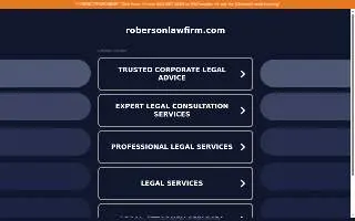 Roberson Law Firm of Centerville website