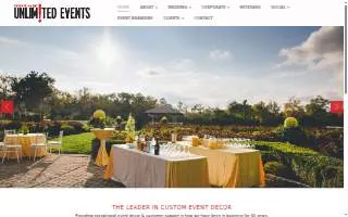 Unlimited Events of Centerville website