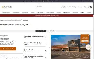 Ashley Store of Chillicothe website